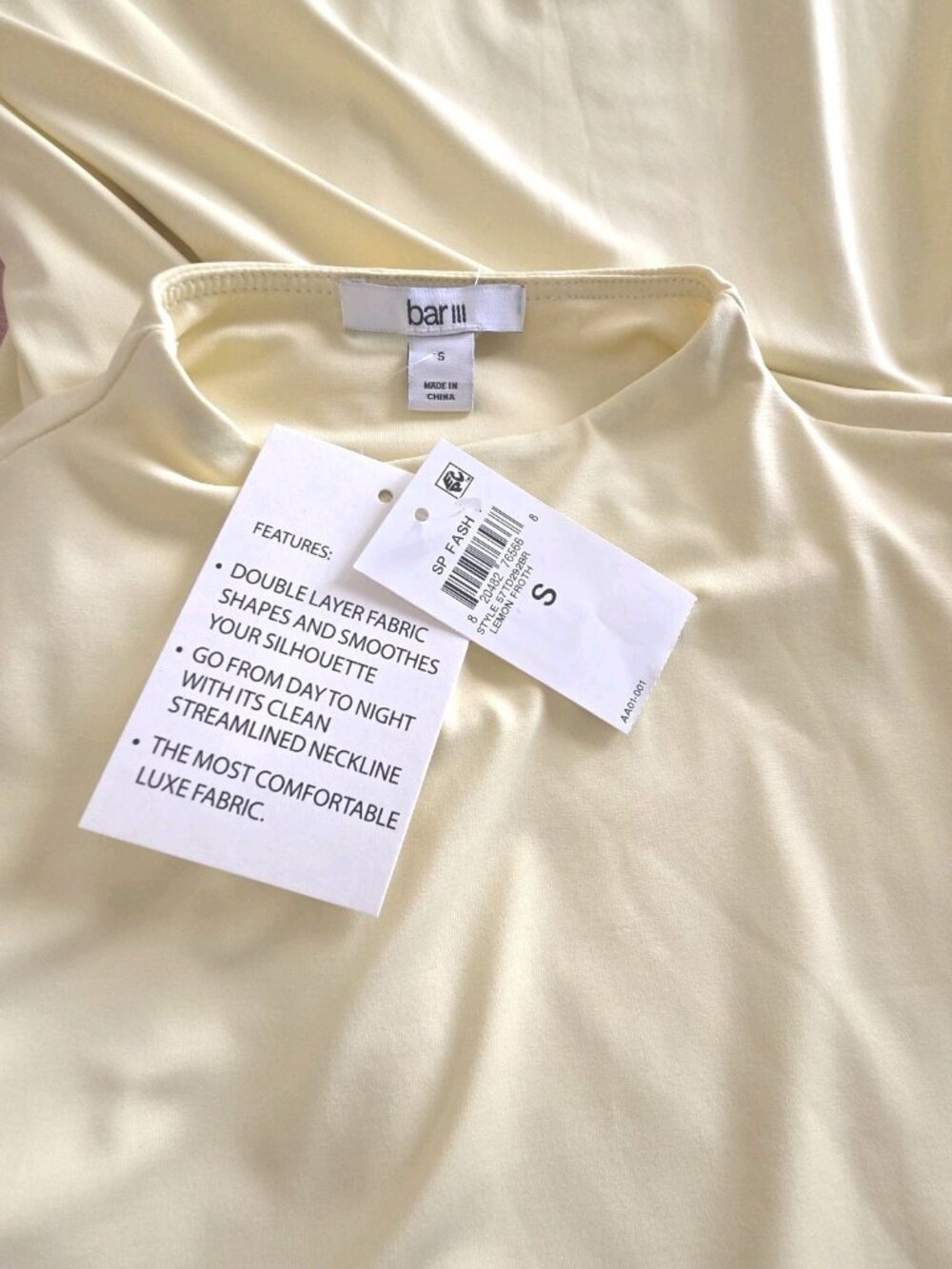 bar III Yellow Sleeveless Maxi Dress Crew Neck Pleated Double Layer Size S - Picture 5 of 11